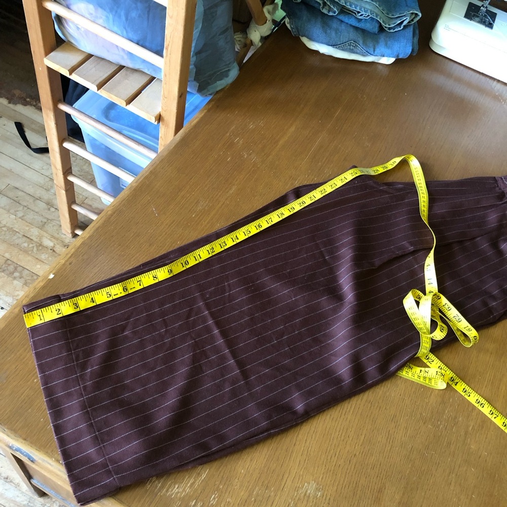 100% Wool brown elastic waist trousers - handmade - Picture 12 of 13